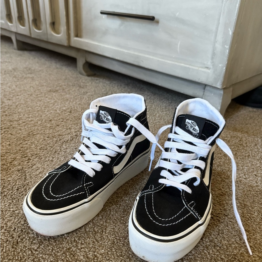 Vans platform Black High-Top Sneakers